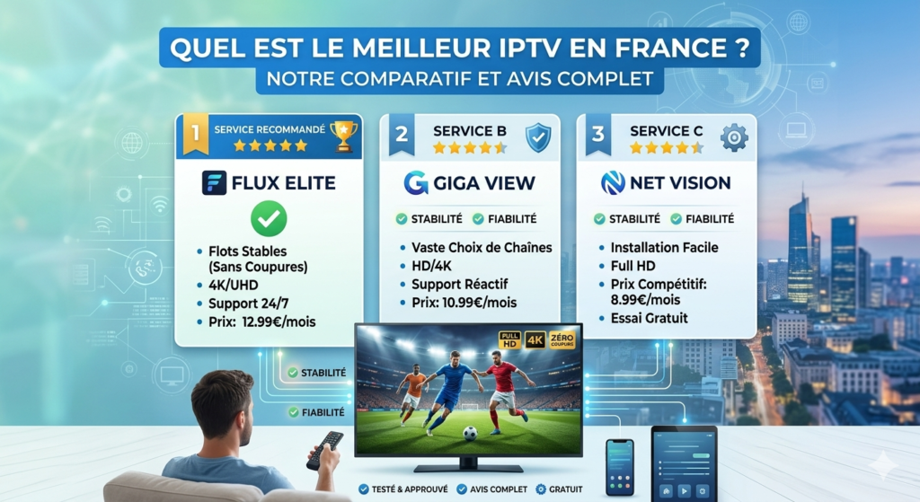 Quel est le meilleur IPTV en France Notre comparatif et avis complet